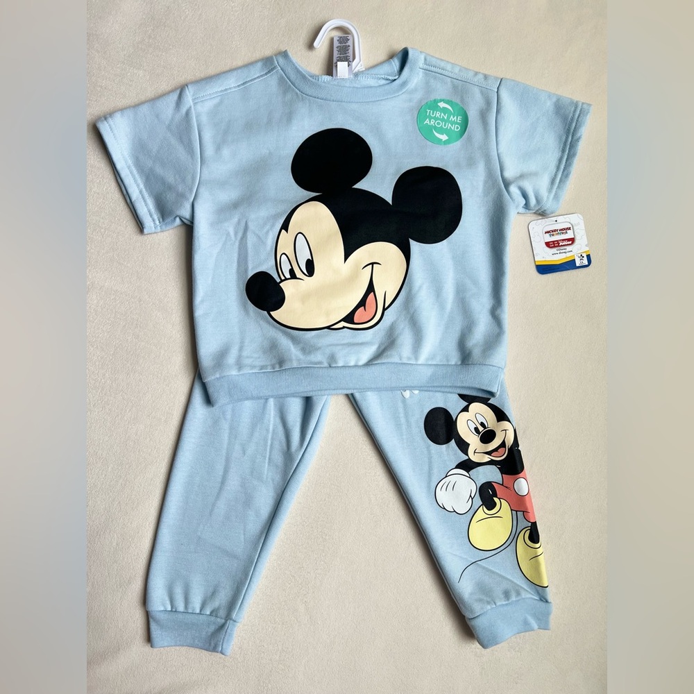 NWT Mickey Mouse 2 Piece Fleece Set 3T